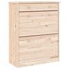 Vidaxl Cabinet da scarpe Alta 77x35x96 cm Pinino solido