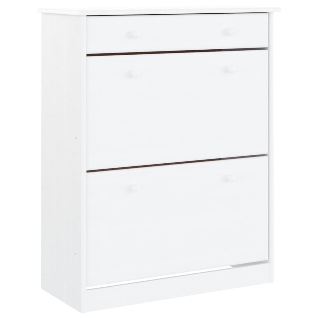 Vidaxl Cabinet da scarpe Alta 77x35x96 cm Pinino solido