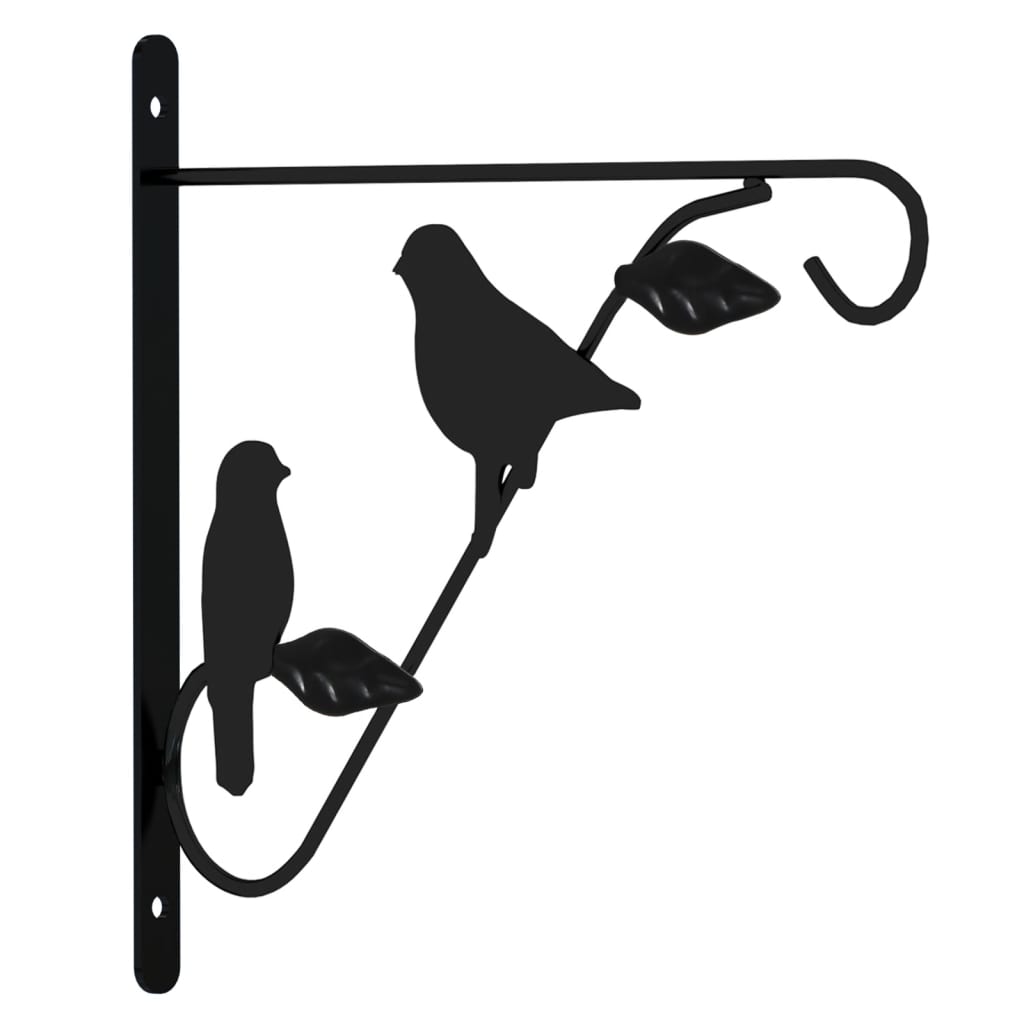 Staffe del cesto sospeso Vidaxl con fioriere 4 St Steel Black
