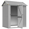 Vidaxl Garden Shed 192x152.5x237 cm de acero galvanizado gris claro
