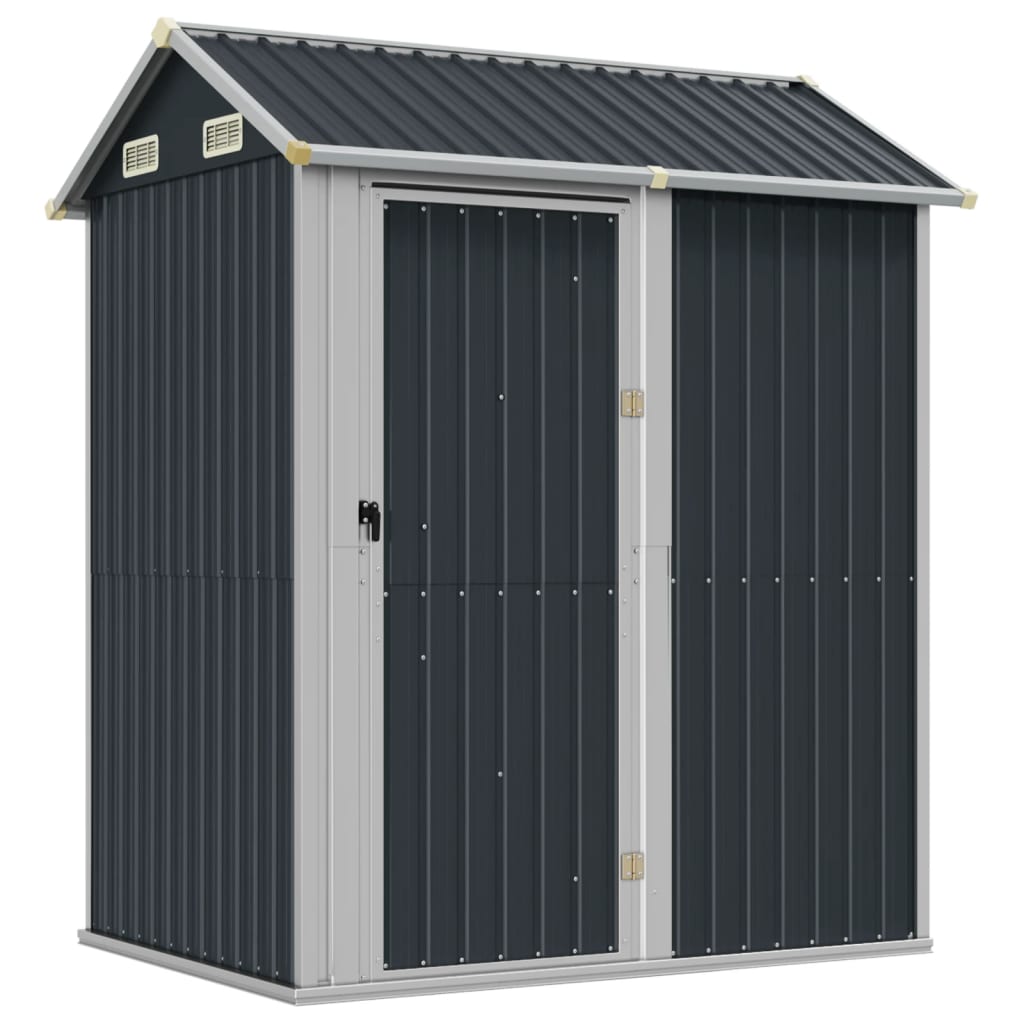 Vidaxl Garden Shed 192x152.5x237 cm Colore antracite in acciaio zincato