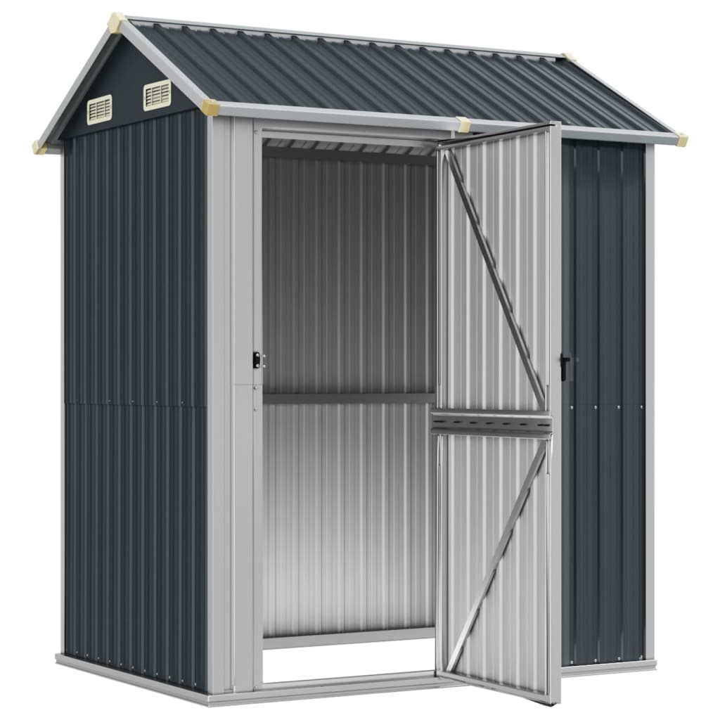 Vidaxl Garden Shed 192x152.5x237 cm Colore antracite in acciaio zincato