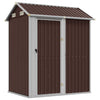 Vidaxl Garden Shed 192x152.5x237 cm de acero galvanizado marrón
