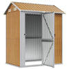 Vidaxl Garden Shed 192x152.5x237 cm de acero galvanizado marrón claro