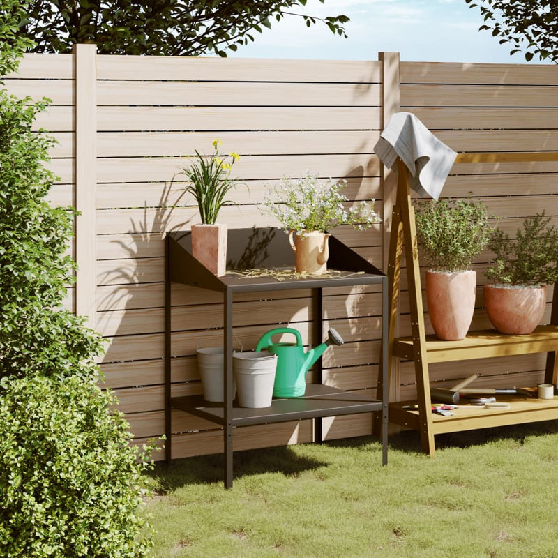 Vidaxl Plant Standard 75.5x54.5x100 cm Colore antracite in acciaio zincato