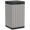 Vidaxl Garden Waste Bin 38x38x65 cm grigio polipropene