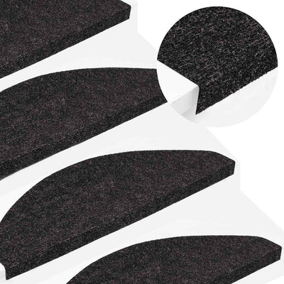 Esteras de escalera de Vidaxl autoadhesivo 10 pcs 65x22.5x3.5 cm de antracita