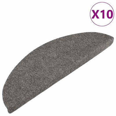 Esteras de escalera de Vidaxl autoadhesivo 10 st 56x17x3 cm gris