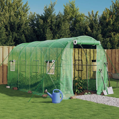 Vidaxl tuinkas con telaio in acciaio 8 m² 4x2x2 m