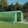 Vidaxl Tuinkas con marco de acero 32 m² 16x2x2 m verde