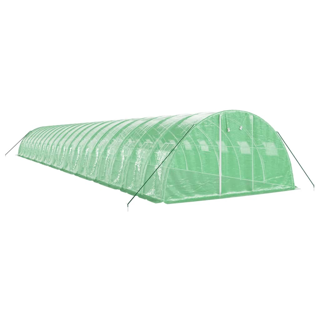 Vidaxl Tuinkas con marco de acero 80 m² 20x4x2 m verde