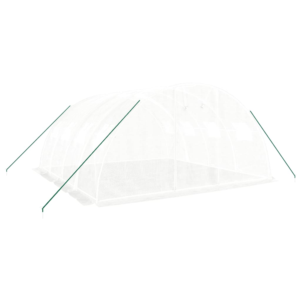 Vidaxl kas met stalen frame wit 16 m² 4x4x2 m