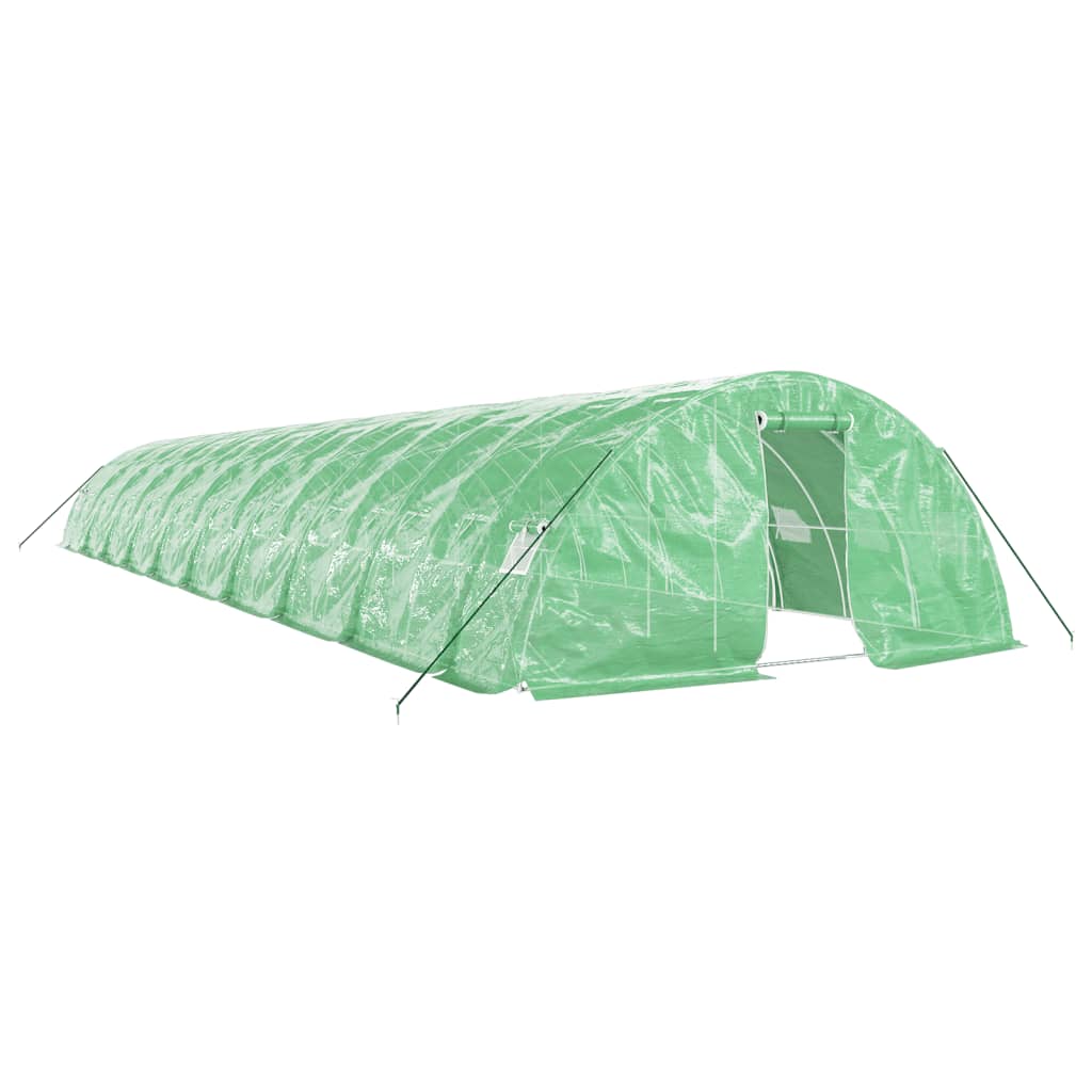Vidaxl tuinkas con telaio in acciaio 100 m² 20x5x2,3 m verde