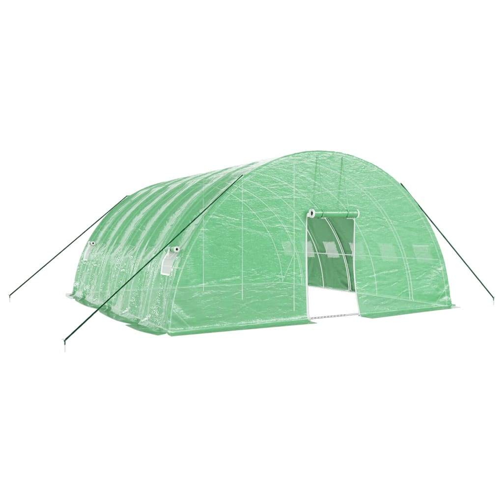 Vidaxl Tuinkas con marco de acero 36 m² 6x6x2.85 m verde