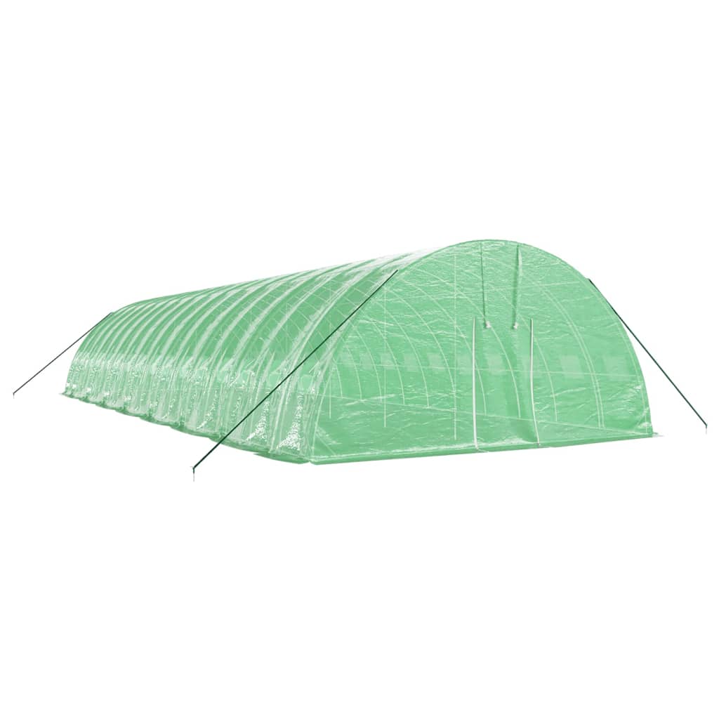 Vidaxl tuinkas con telaio in acciaio 96 m² 16x6x2,85 m verde