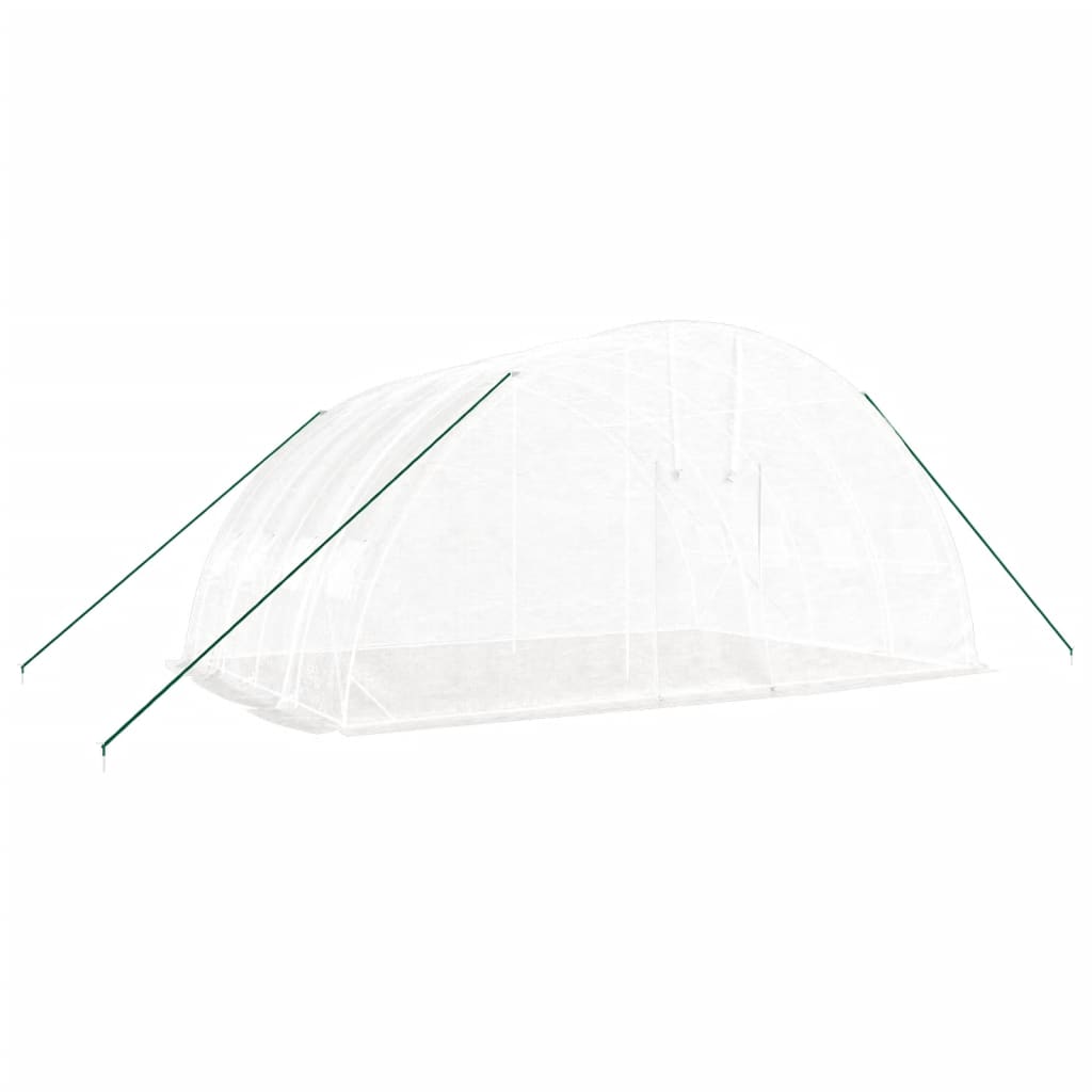 VidaXL Tuinkas met stalen frame 24 m² 6x4x2,85 m wit