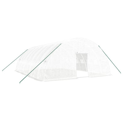 VidaXL Tuinkas met stalen frame 48 m² 8x6x2,85 m wit