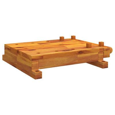 Banco de trabajo de mesa de Vidaxl con vice 52x44x9.5 cm de madera de acacia sólida