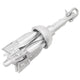Vidaxl plegable 0.7 kg de plata galvanizada térmicamente galvanizada