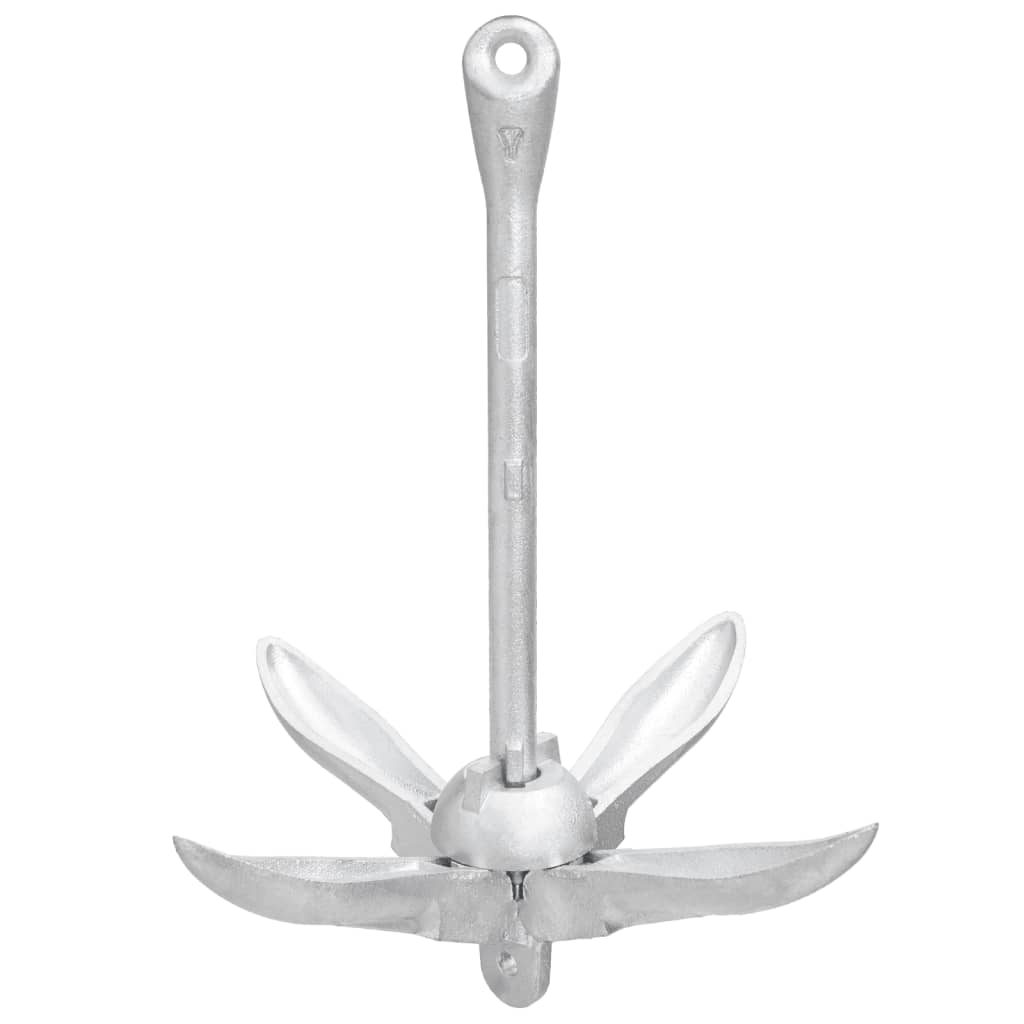 Vidaxl plegable 8 kg de plata galvanizada térmicamente galvanizada