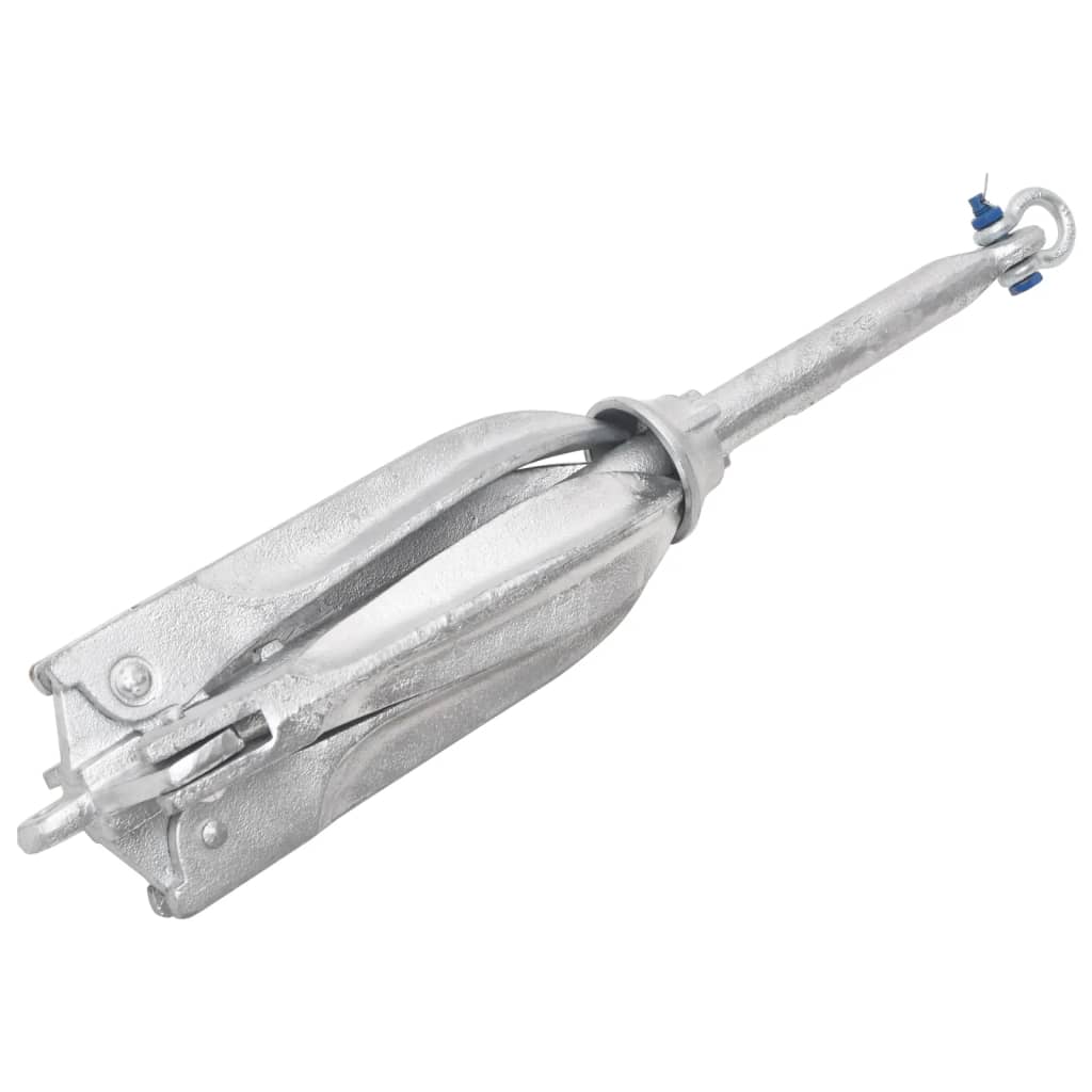 Vidaxl plegable 10 kg de plata galvanizada térmicamente