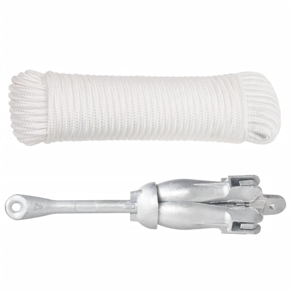Vidaxl con cuerda plegable 4 kg de hierro fundido galvanizado térmicamente