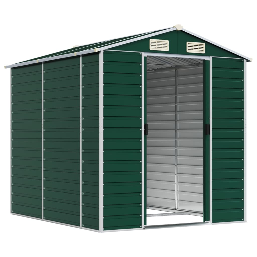 VIDAXL GARDEN SHED 191x215x198 cm in acciaio zincato