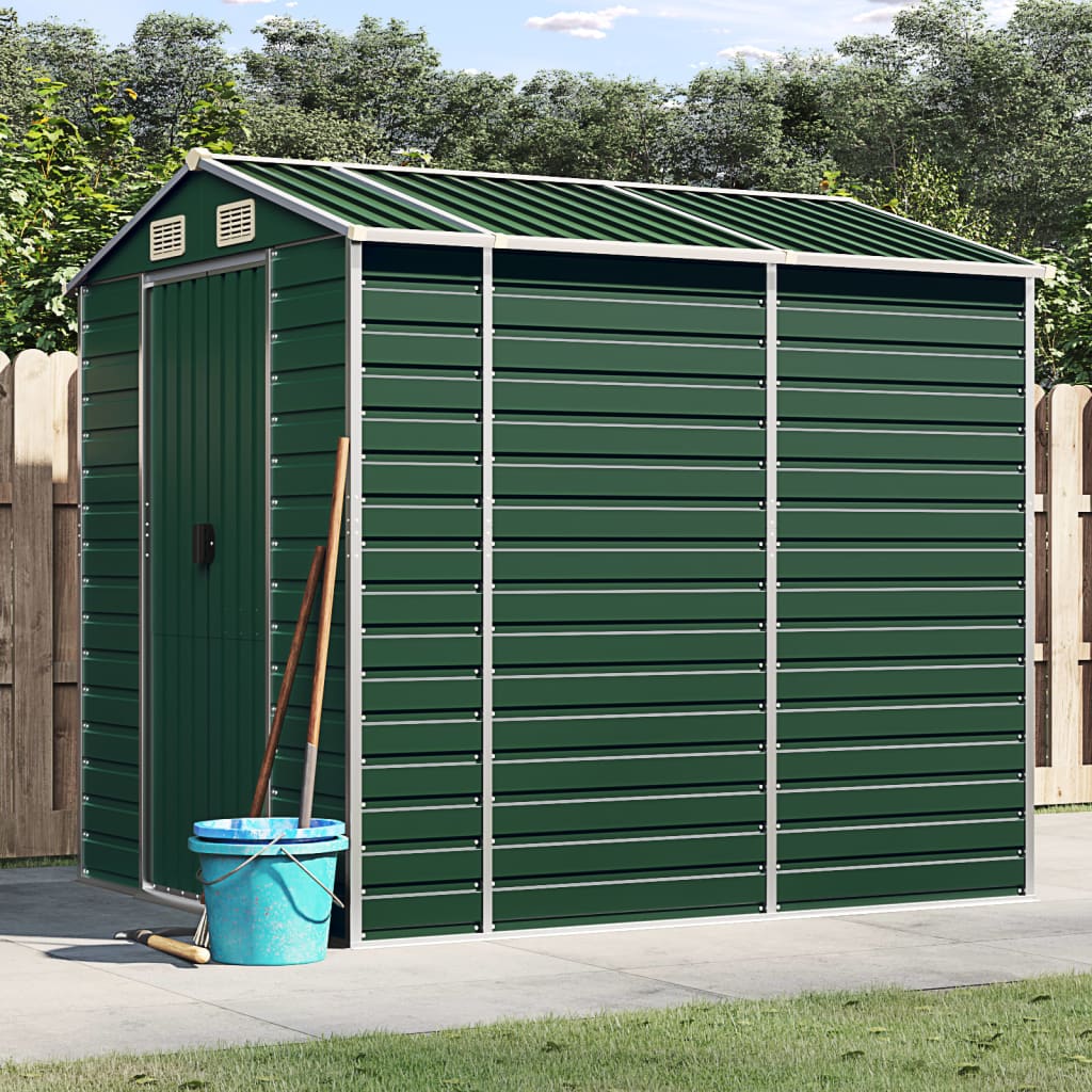 VIDAXL GARDEN SHED 191x215x198 cm in acciaio zincato