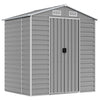 Vidaxl Garden Shed 191x130x198 cm de acero galvanizado gris claro