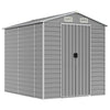 Vidaxl Garden Shed 191x215x198 cm de acero galvanizado gris claro