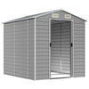 Vidaxl Garden Shed 191x215x198 cm de acero galvanizado gris claro