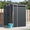 Vidaxl Garden Shed 191x130x198 cm de acero galvanizado antracita