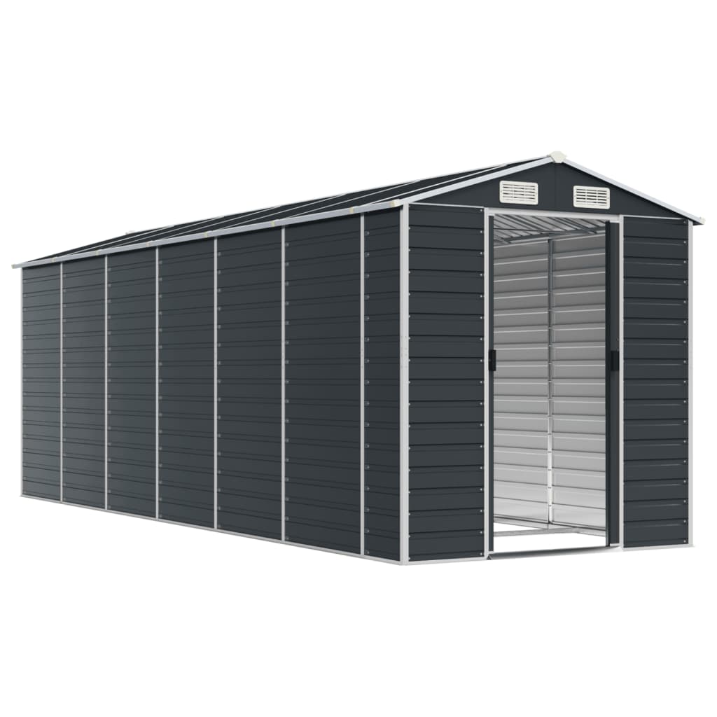 Vidaxl Garden Shed 191x5555x198 cm de acero galvanizado antracita