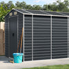 Vidaxl Garden Shed 191x640x198 cm de acero galvanizado antracita