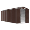 Vidaxl Garden Shed 191x5555x198 cm de acero galvanizado marrón