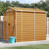 Vidaxl Garden Shed 191x215x198 cm de acero galvanizado marrón claro