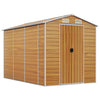 Vidaxl Garden Shed 191x300x198 cm de acero galvanizado marrón claro