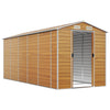 Vidaxl Garden Shed 191x470x198 cm de acero galvanizado marrón claro