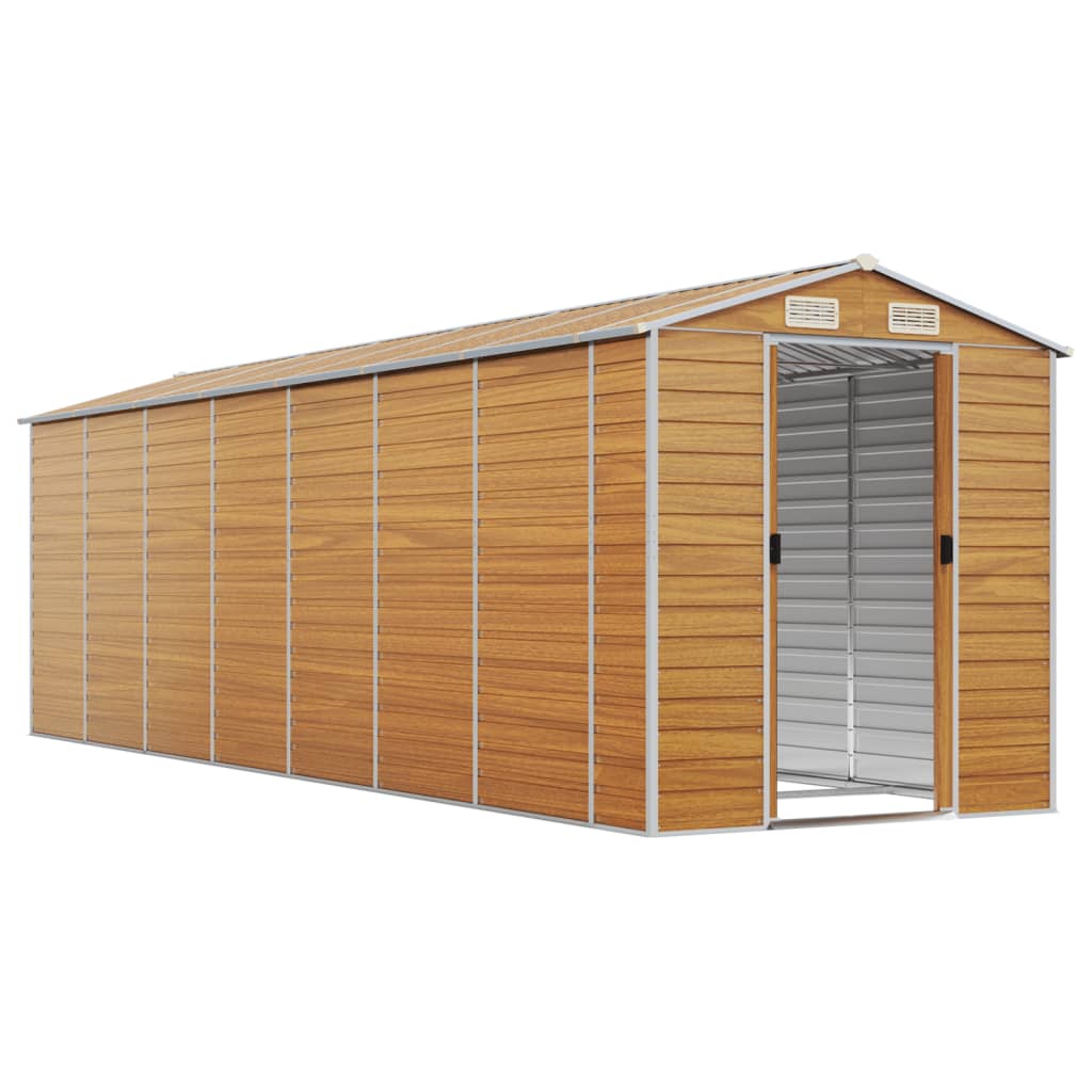 Vidaxl Garden Shed 191x640x198 cm in acciaio zincato in acciaio chiaro