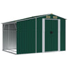 Vidaxl Garden Shed 277x192.5x179 cm de acero galvanizado verde