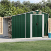 Vidaxl Garden Shed 277x192.5x179 cm de acero galvanizado verde