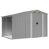 Vidaxl Garden Shed 277x192.5x179 cm de acero galvanizado gris