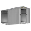 Vidaxl Garden Shed 277x192.5x179 cm de acero galvanizado gris