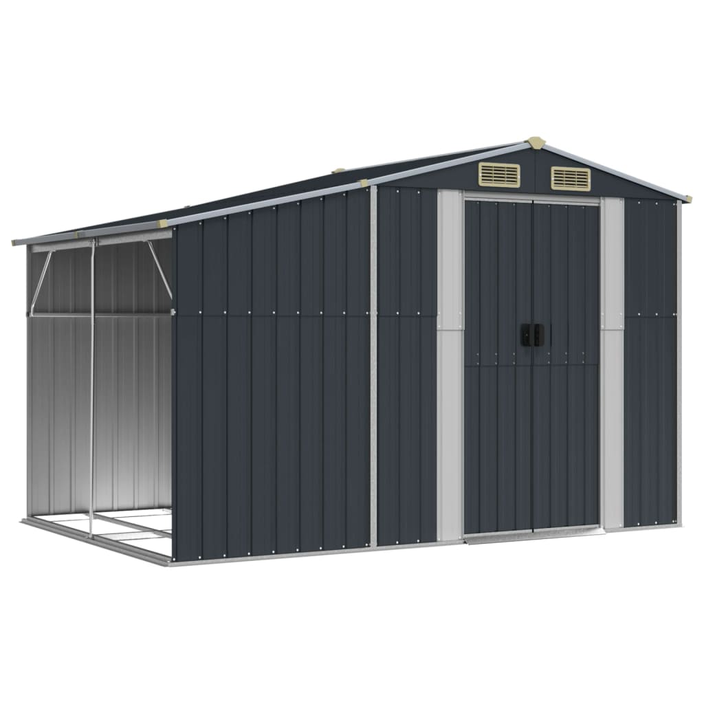 Vidaxl Garden HED 277x192.5x179 cm Colore antracite in acciaio zincato