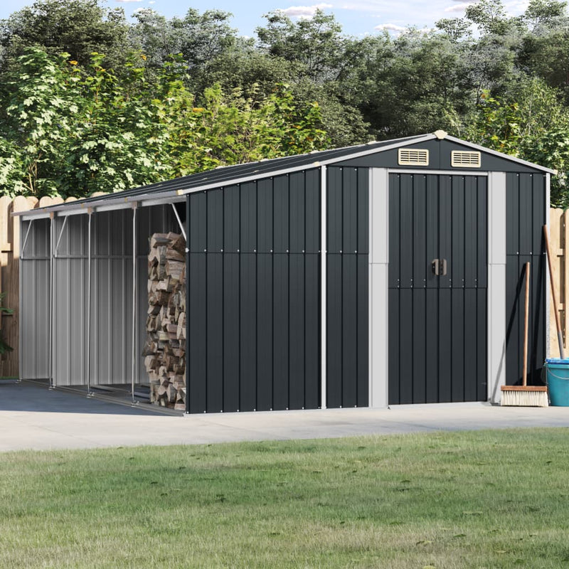 Vidaxl Garden HED 277x365.5x179 cm Colore antracite in acciaio zincato