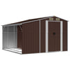 Vidaxl Garden Shed 277x279x179 cm de acero galvanizado marrón