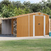 Vidaxl Garden Shed 277x365.5x179 cm de acero galvanizado marrón claro