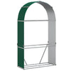 Almacenamiento de leña de Vidaxl 120x45x210 cm de acero galvanizado verde