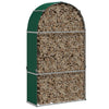 Almacenamiento de leña de Vidaxl 120x45x210 cm de acero galvanizado verde