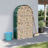 Almacenamiento de leña de Vidaxl 120x45x210 cm de acero galvanizado verde